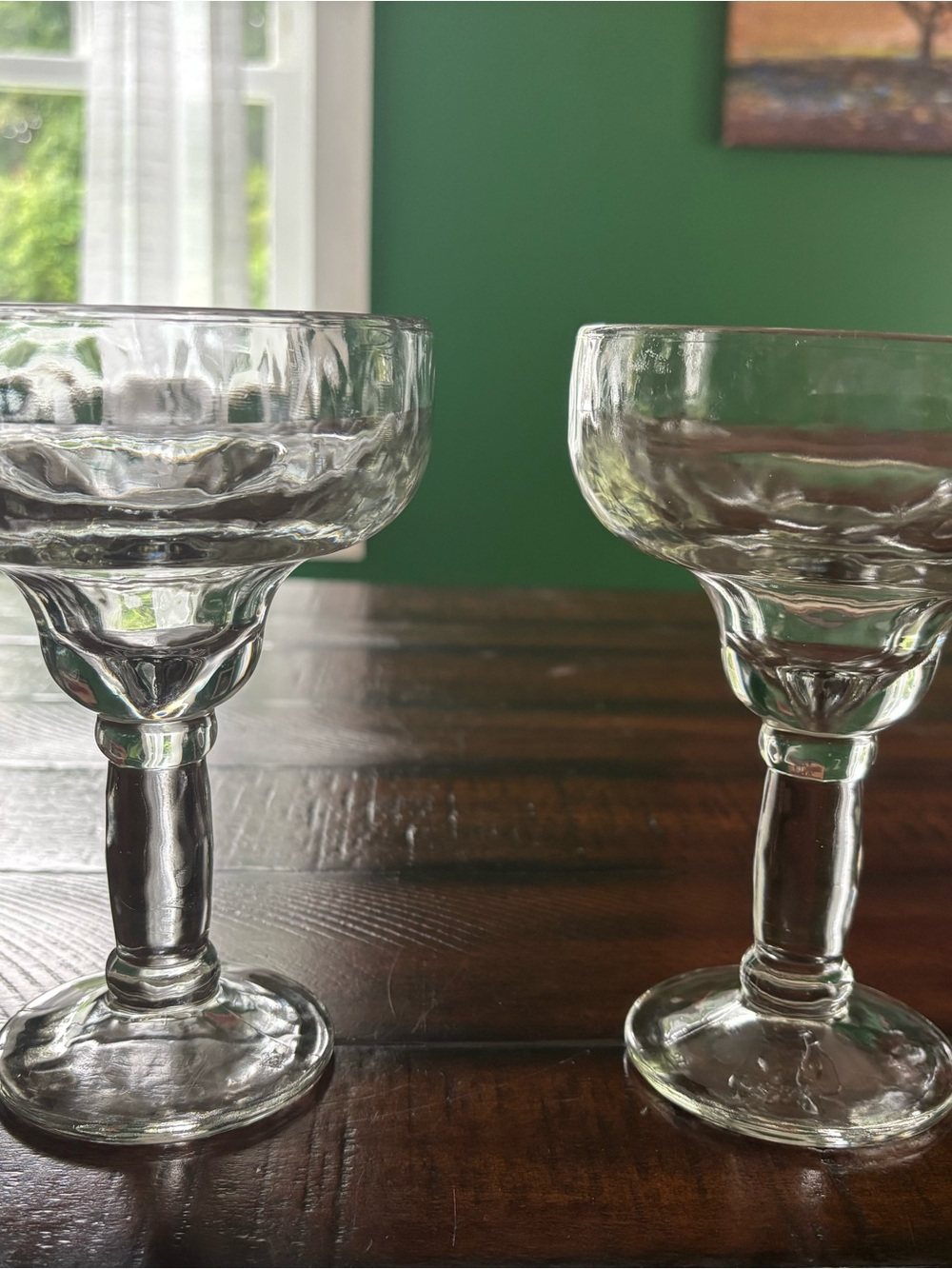 Clear Glass Margarita Coupes - Set of 2